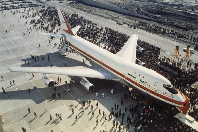 Boeing Rolls Out First 747 Jumbo Jet