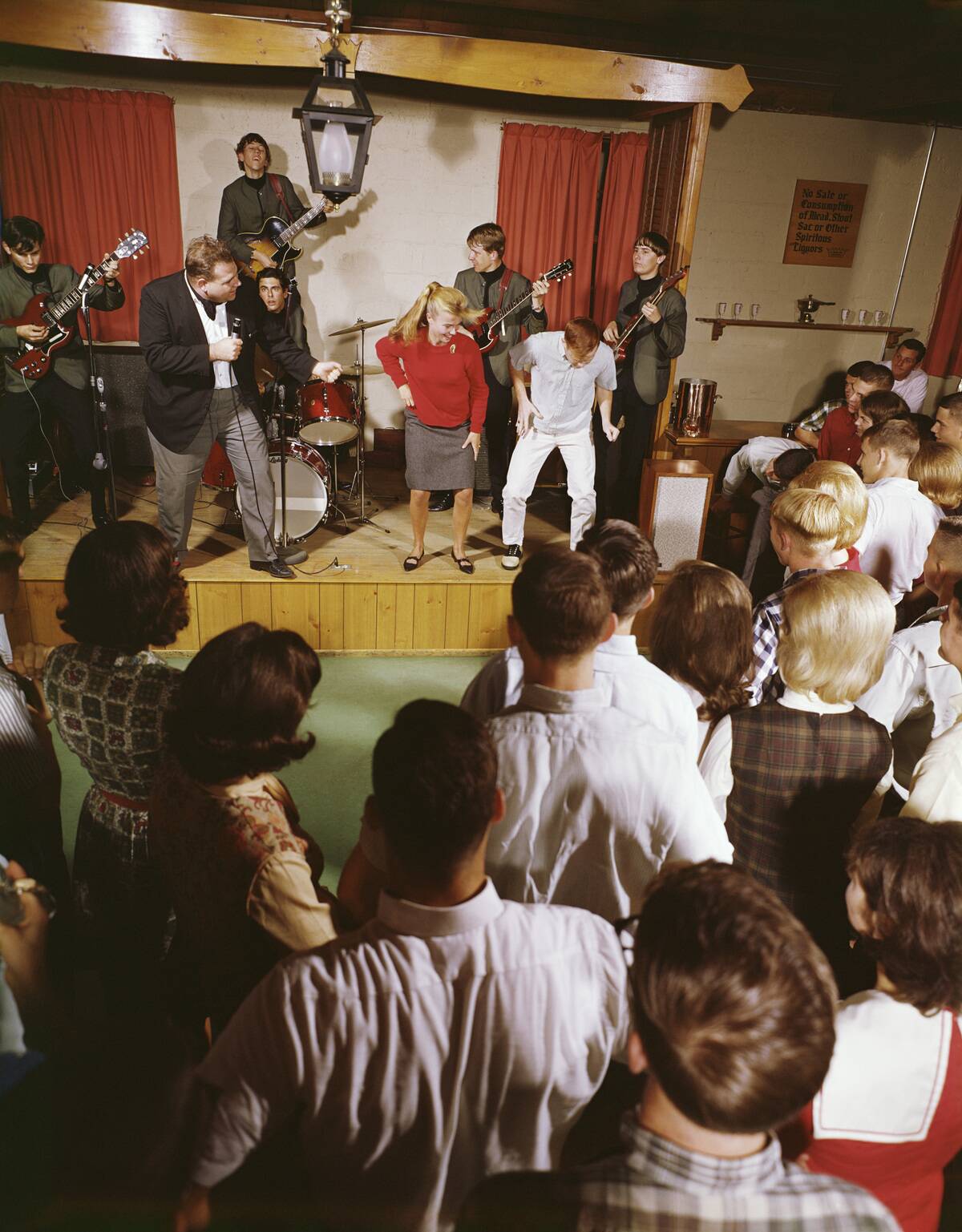 Audience watching band play