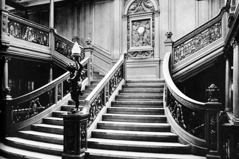 UK: RMS Titanic, The Grand Staircase, c. 1912