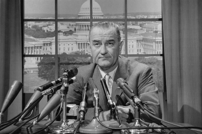 Lyndon B. Johnson at Press Conference