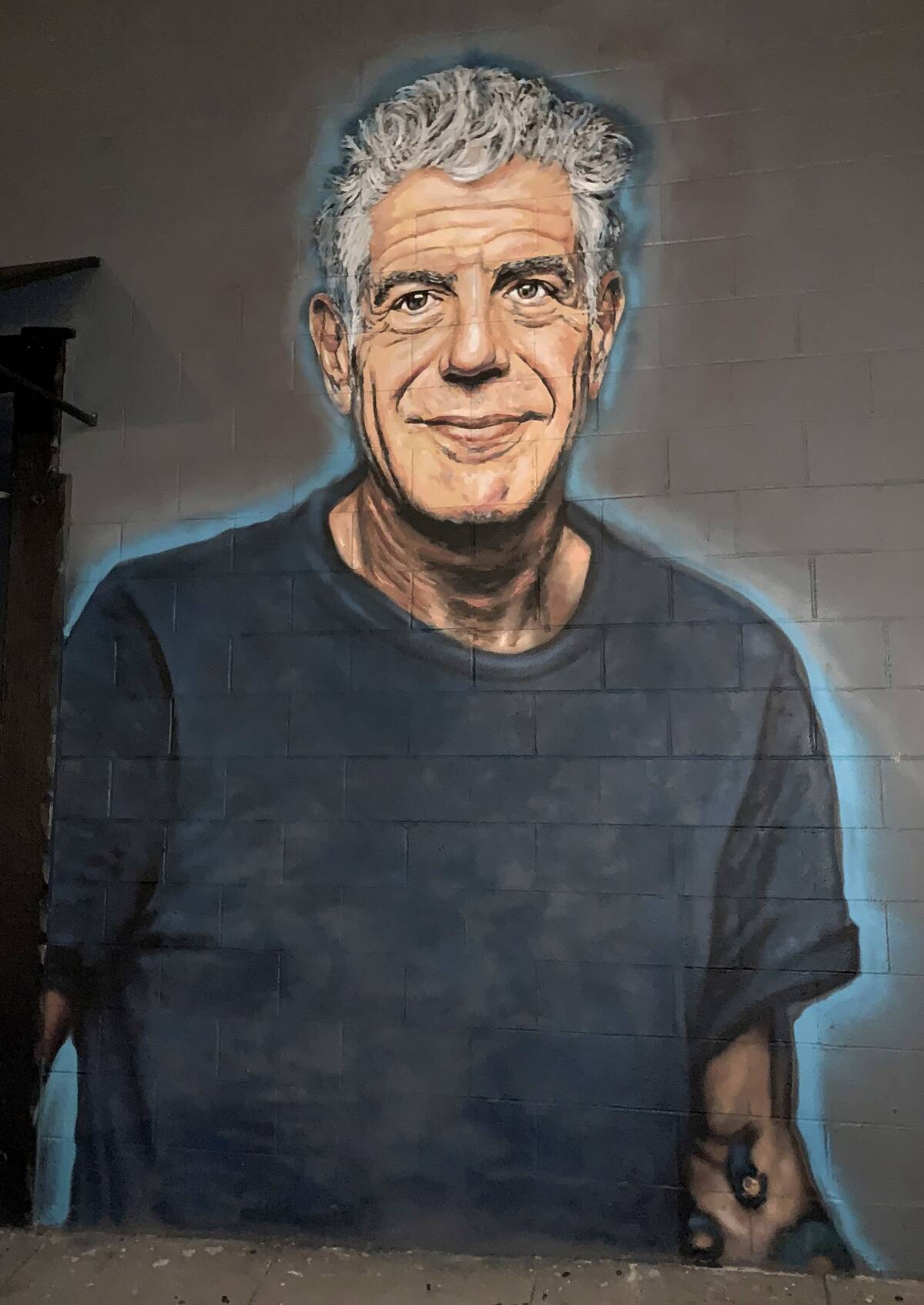 Anthony Bourdain Mural by Artist Jonas Never