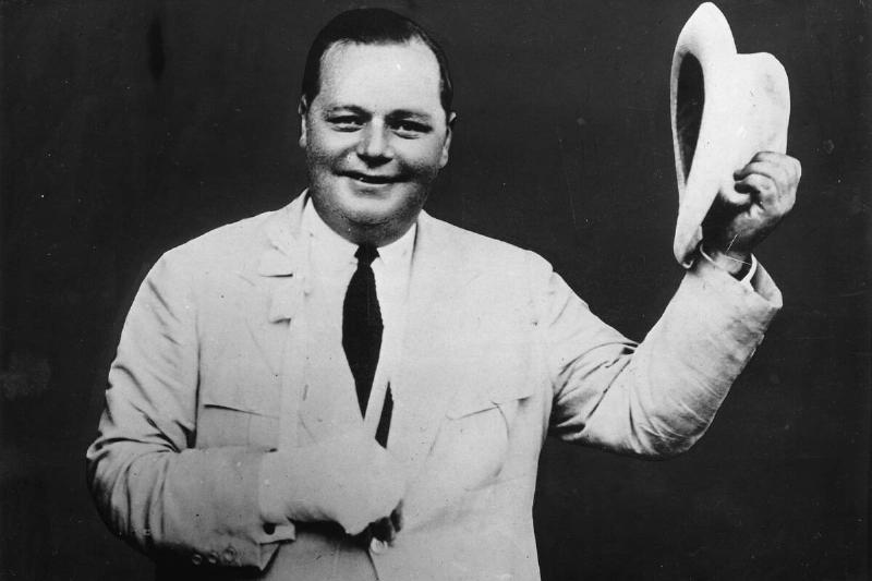 Der amerikanische Komiker Roscoe (Fatty) Arbuckle.