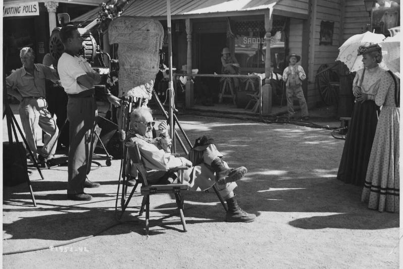 Director John Ford on Western Movie Set