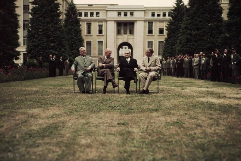 Dwight Eisenhower Sitting at Big Four Summit