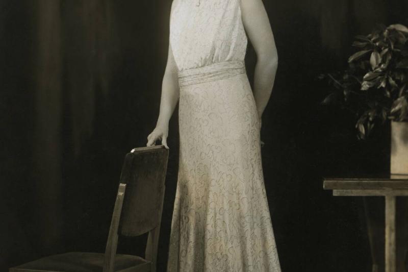 Eleanor Roosevelt Wearing Her Inaugural Ball Gown