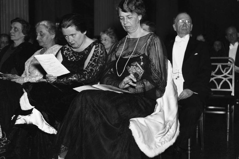 Lorena Hickok and Eleanor Roosevelt Listening to Concert