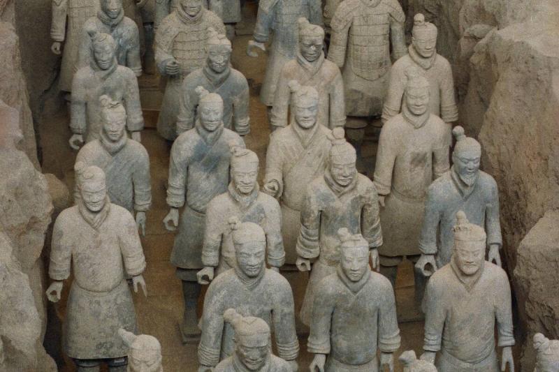 Overhead View of Terra Cotta Soldiers