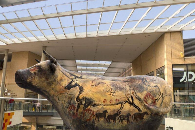 OxTrail art trail 0, Oxford, part of the herd, Westgate Centre