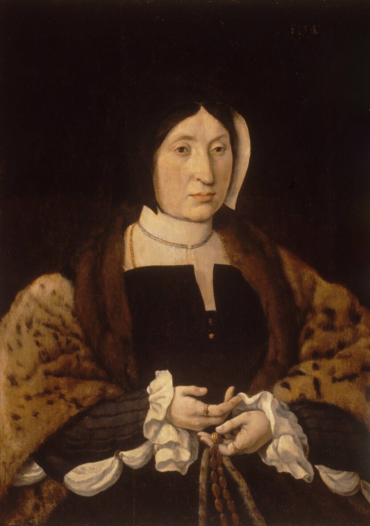 Portrait Of A Woman In A Leopard Cloak