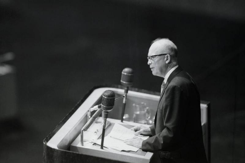 President Dwight Eisenhower Speaking at United Nations