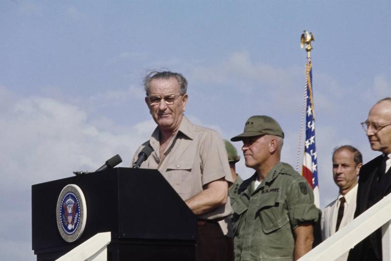 President Johnson In Vietnam