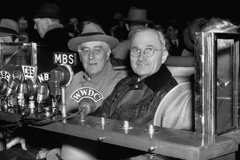 President Roosevelt and Vice President Elect Harry S. Truman