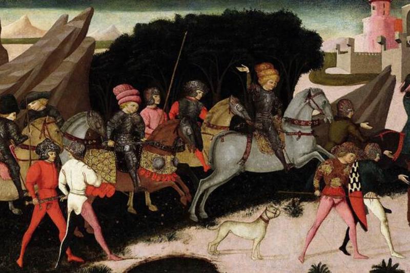 Procession Of The Knights Near A City