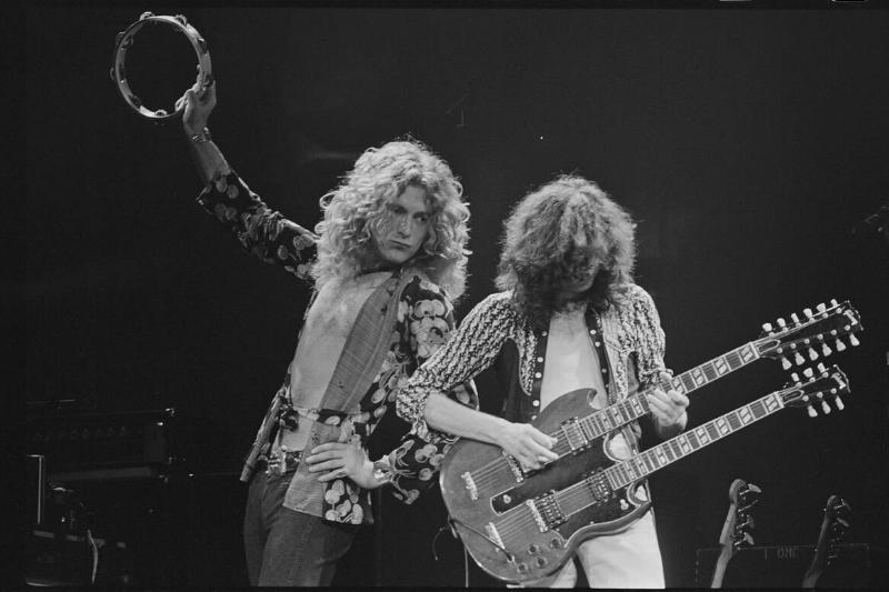 Robert Plant and Jimmy Page of Led Zeppelin