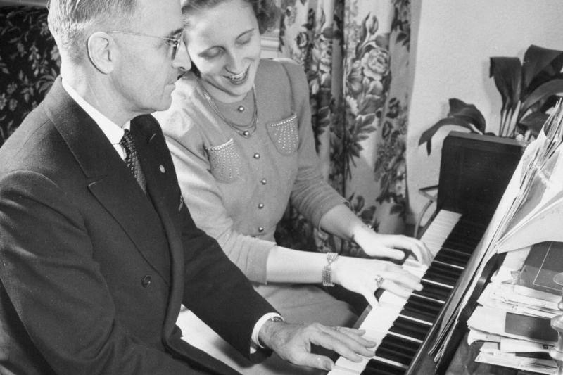 Senator Harry Truman and Daughter Margaret