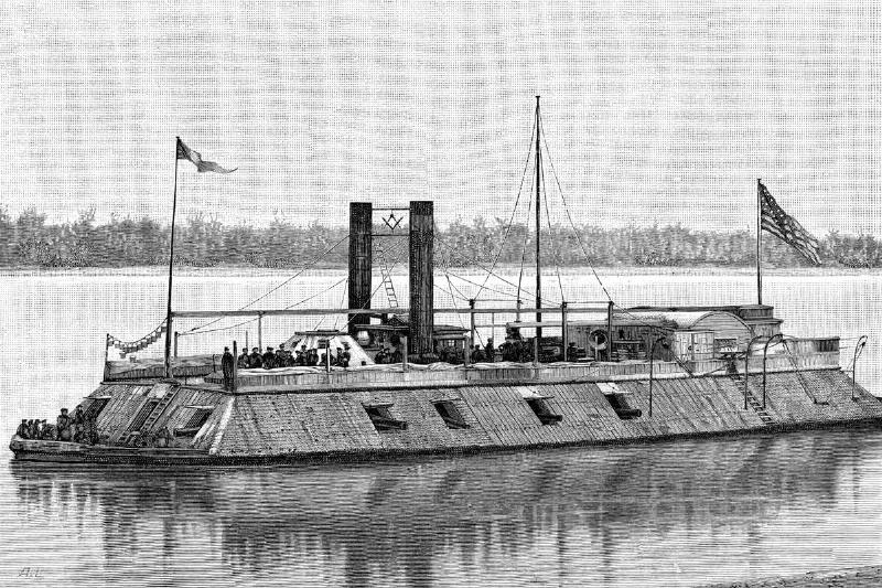 'St Louis', Union gunboat, American Civil War, 1861-1865.
