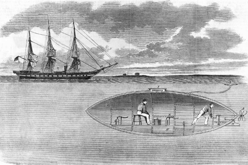 Submarine Intending To Blow Up The USS Minnesota