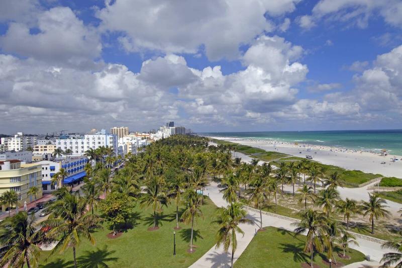View of Lumnus Park and Ocean Drive, Miami
