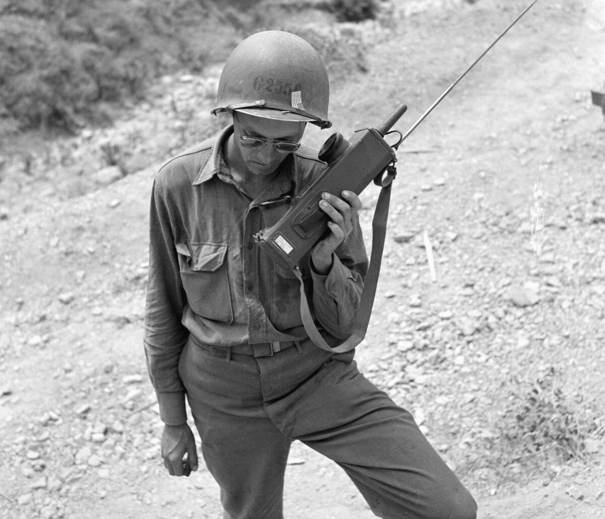 Ww Ii Soldier With Walkie Talkie