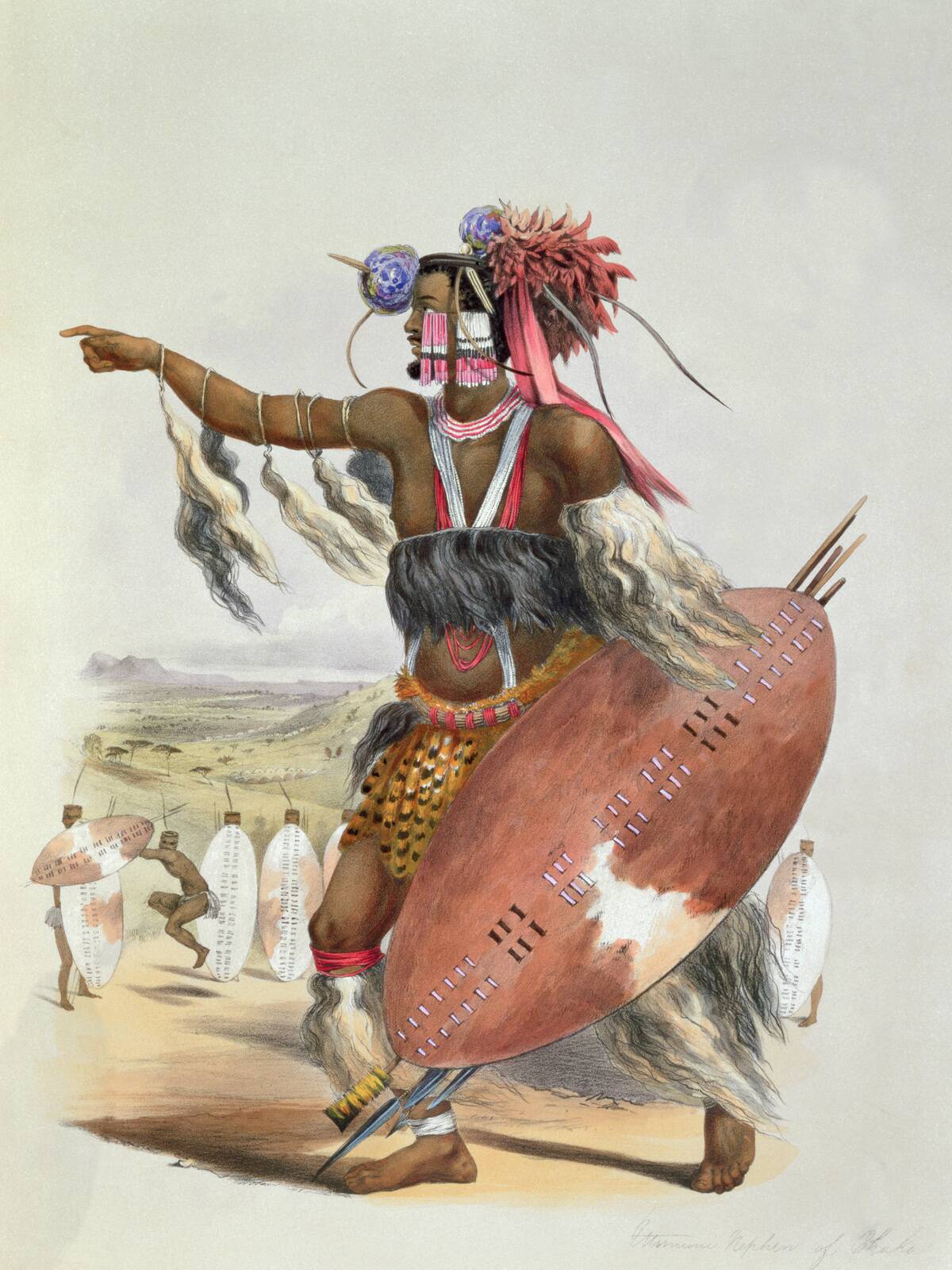 Zulu Warrior Utimuni Nephew Of Chaka The Late Zulu King 1849