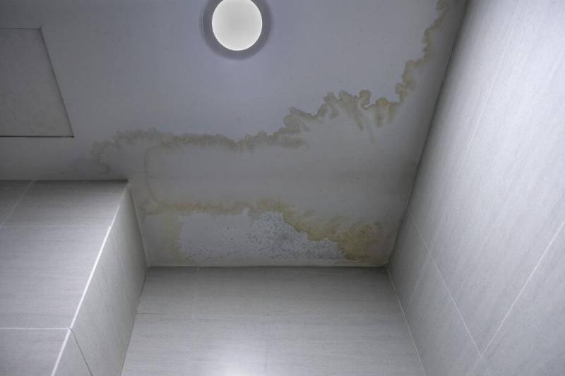 Water stain on ceiling.