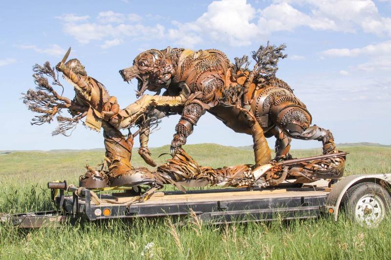 Hugh Glass sculpture.