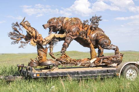 Hugh Glass sculpture.