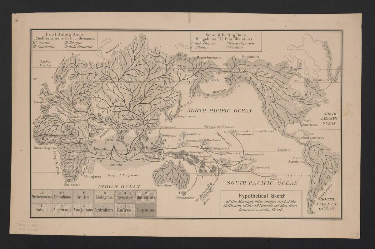 Hypothetical_sketch_of_the_monophylitic_origin_and_of_the_diffusion_of_the_12_varieties_of_men_from_Lemuria_over_the_earth_LCCN2014649358