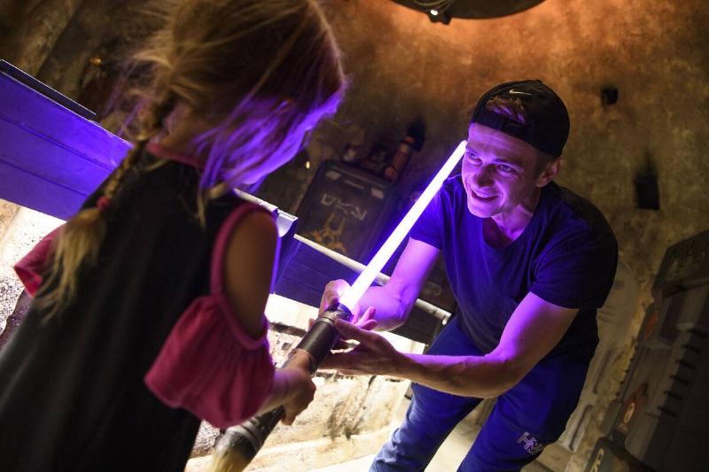 Actor Hayden Christensen Takes Over the Millennium Falcon in Star Wars: Galaxys Edge at Disneyland
