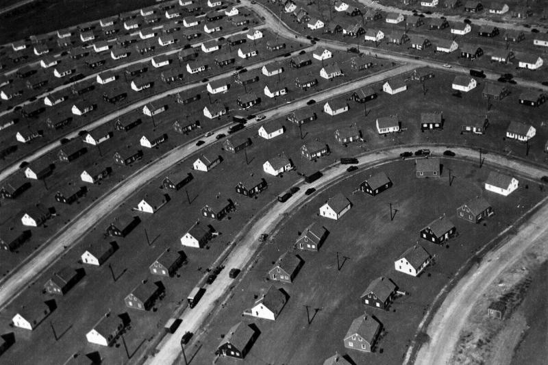 Aerial view of Levittown, New York, 1947