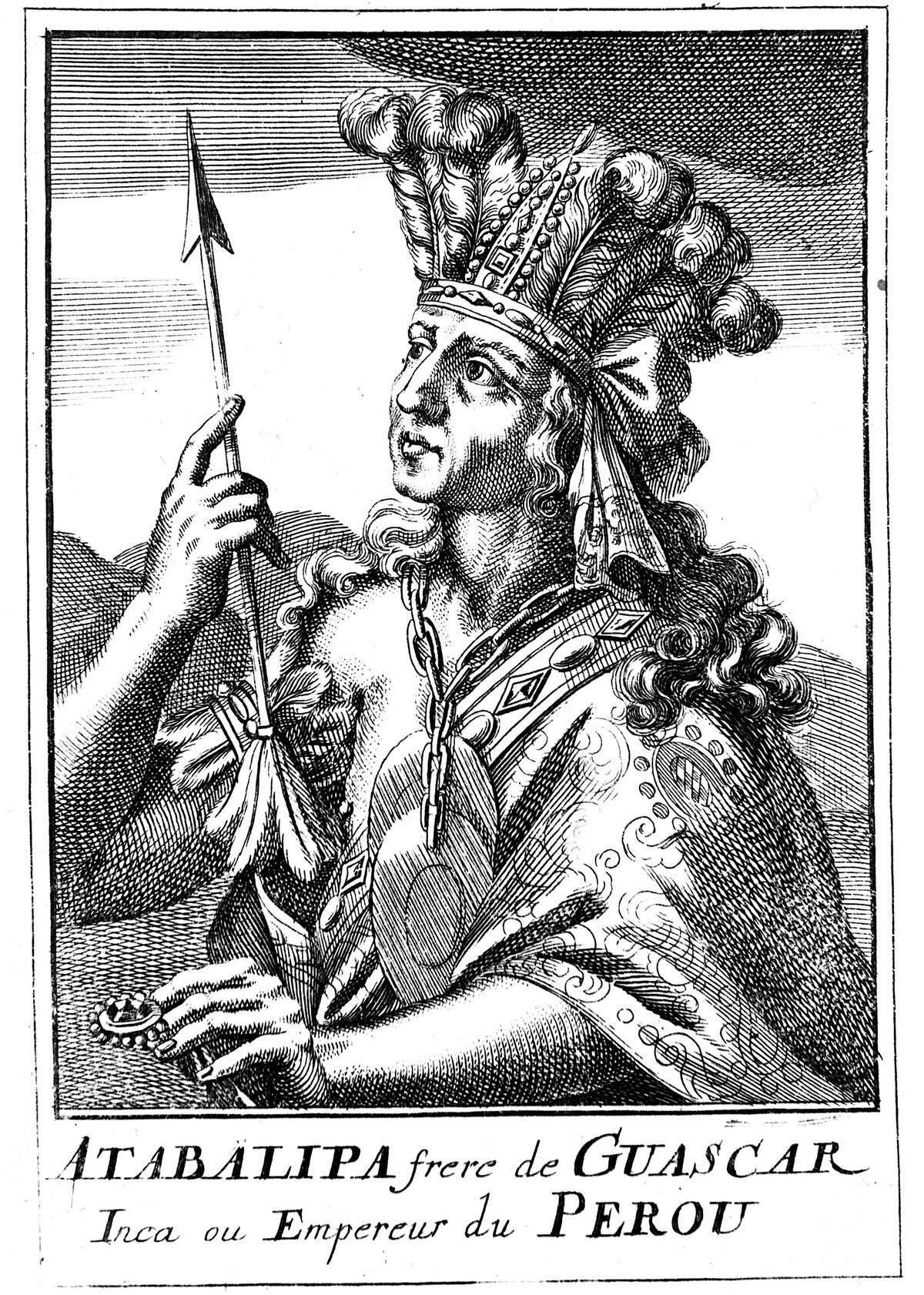 Atahualpa (d1553), last Inca emperor of Peru, 1686.