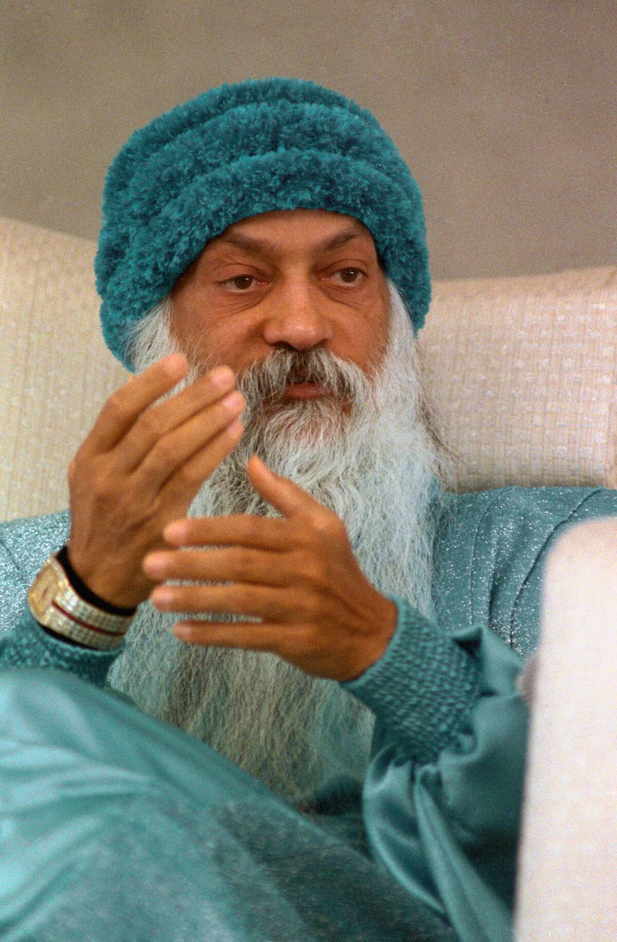 Bhagwan Shree Rajneesh at Press Conference