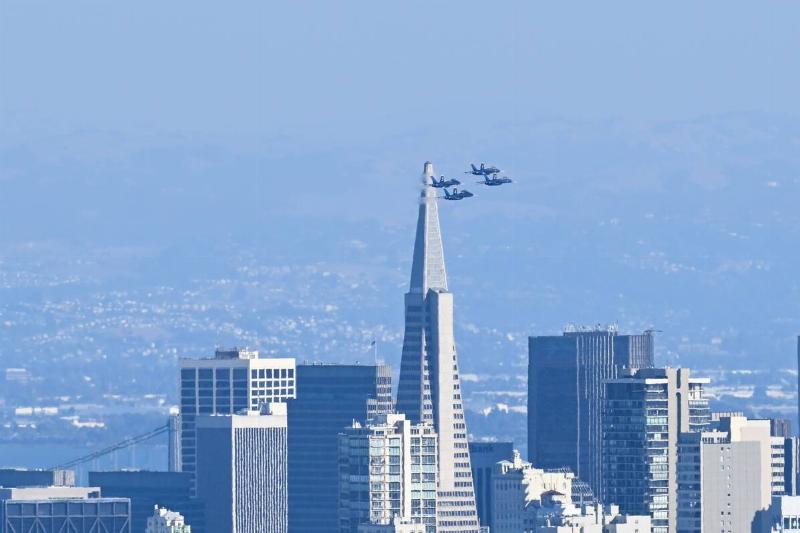 Blue Angels fly over San Francisco for Fleet Week