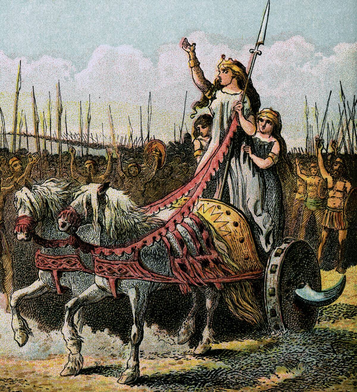 'Boadicea And Her Army', (c1850).