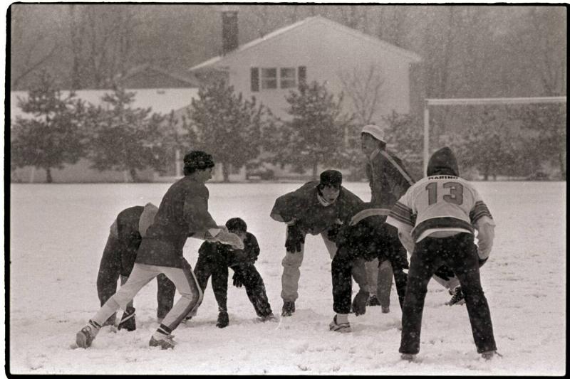 Boys Playing Football on Their Holiday