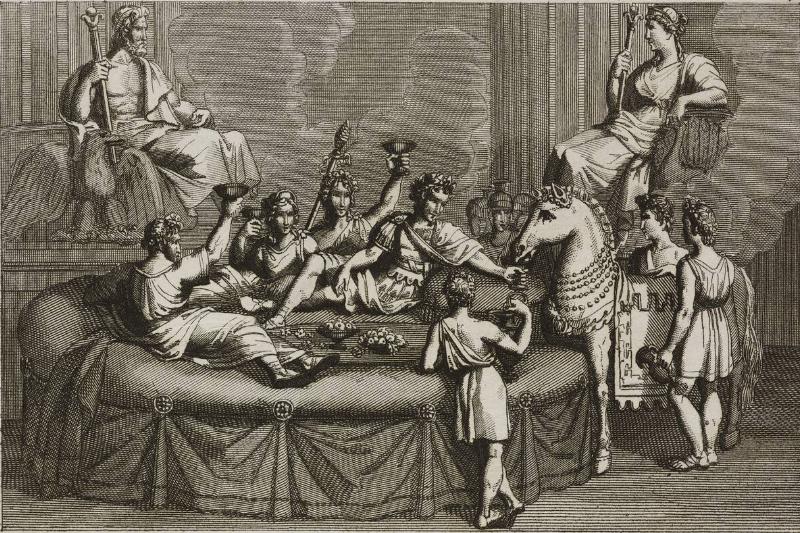 Caligula give his horse Incitatus drink