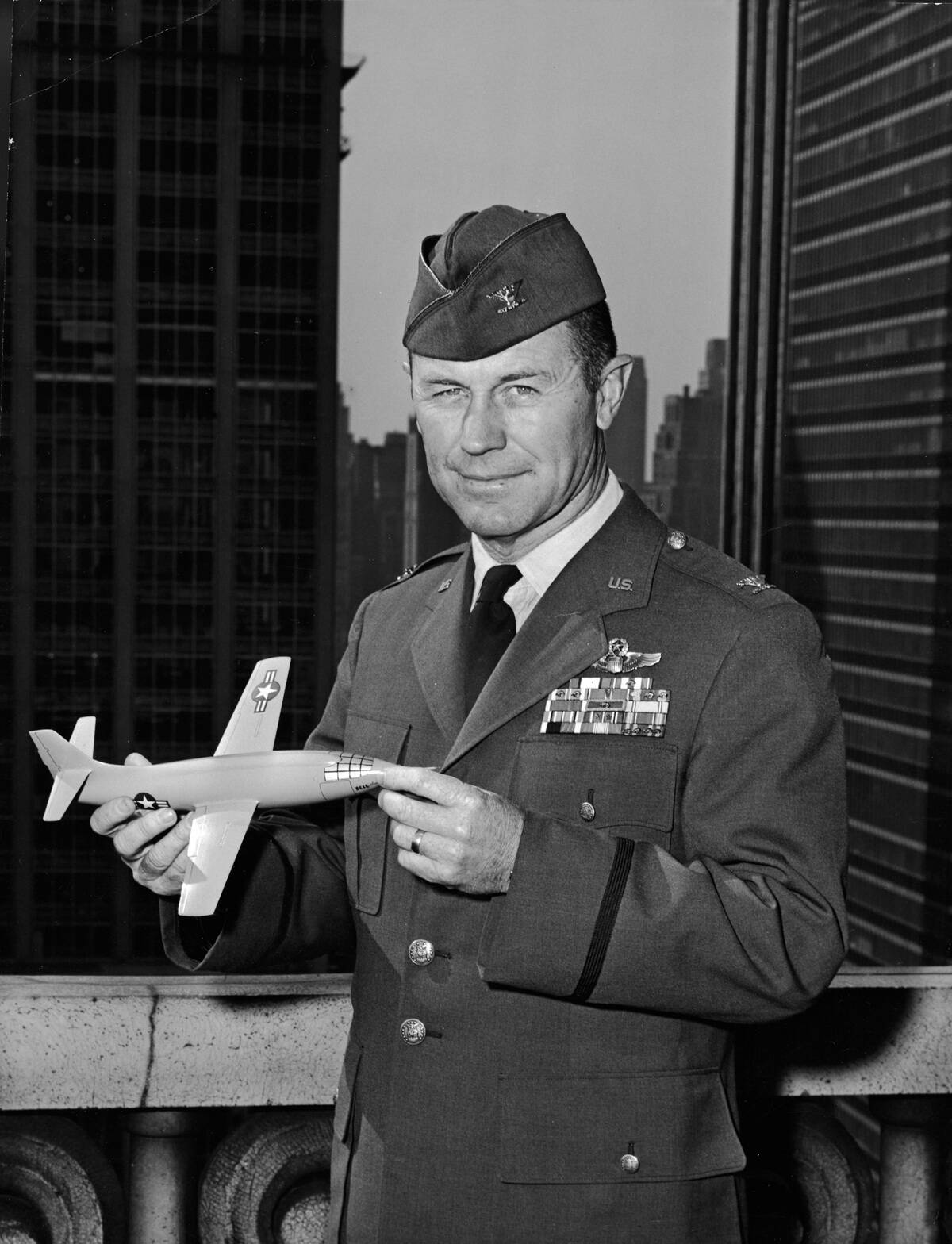 Chuck Yeager With X-1 Model
