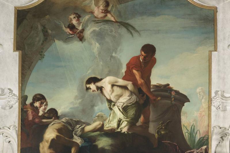 Decapitation of Saints Felice and Fortunato, by Giambettino Cignaroli, 1723, 18th Century, oil on canvas