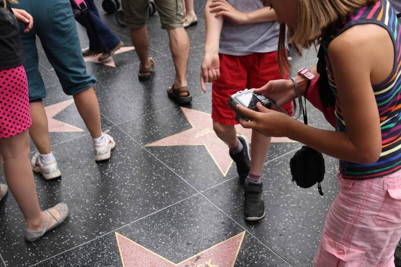Donald Duck Fans On The Hollywood Walk of Fame