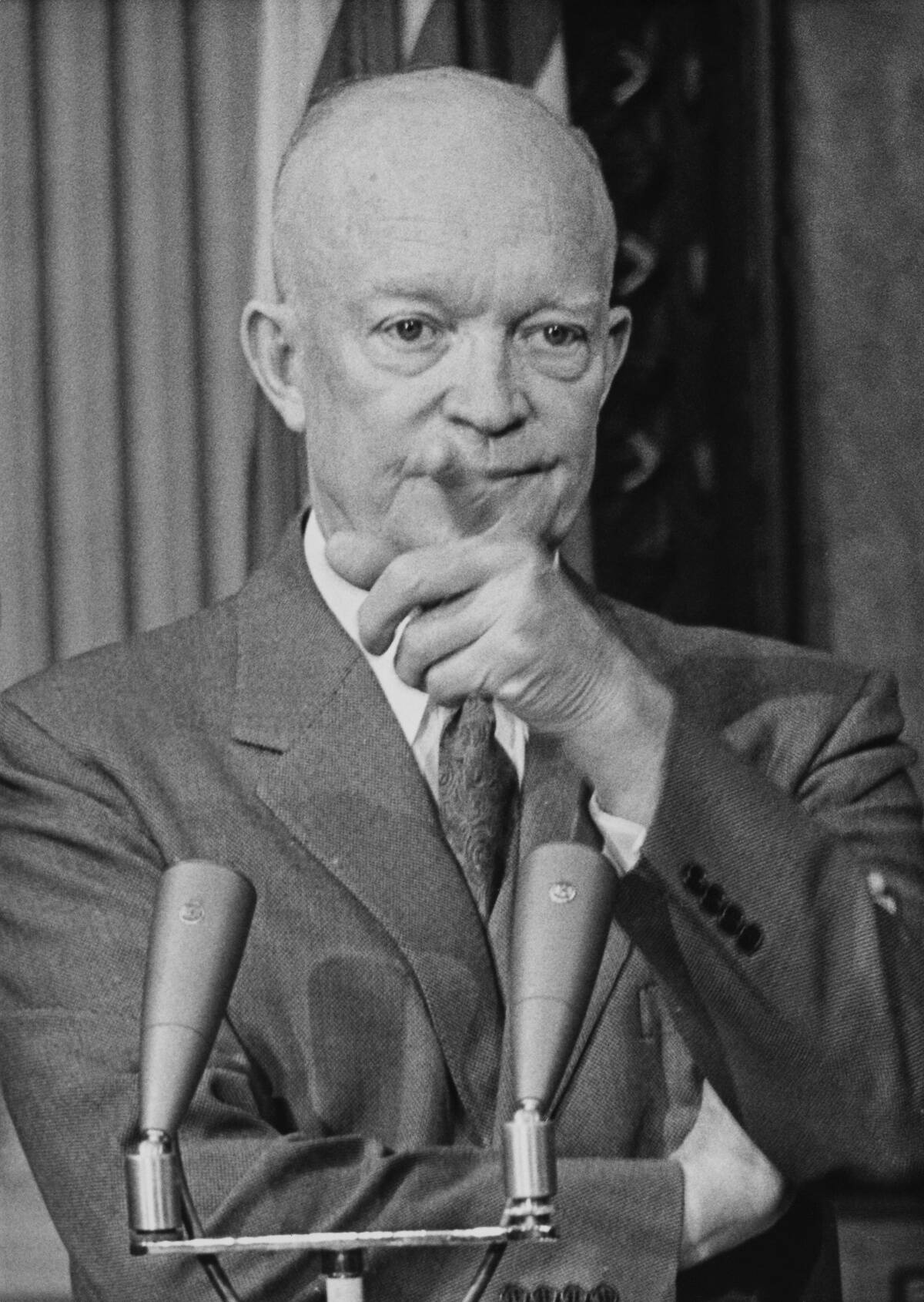 Dwight Eisenhower, President Of The United States, During A Speech