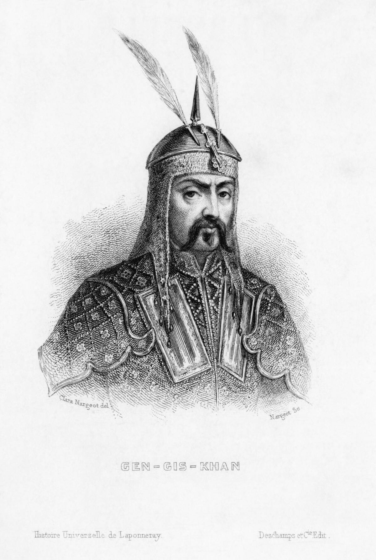 Engraving of Genghis Khan