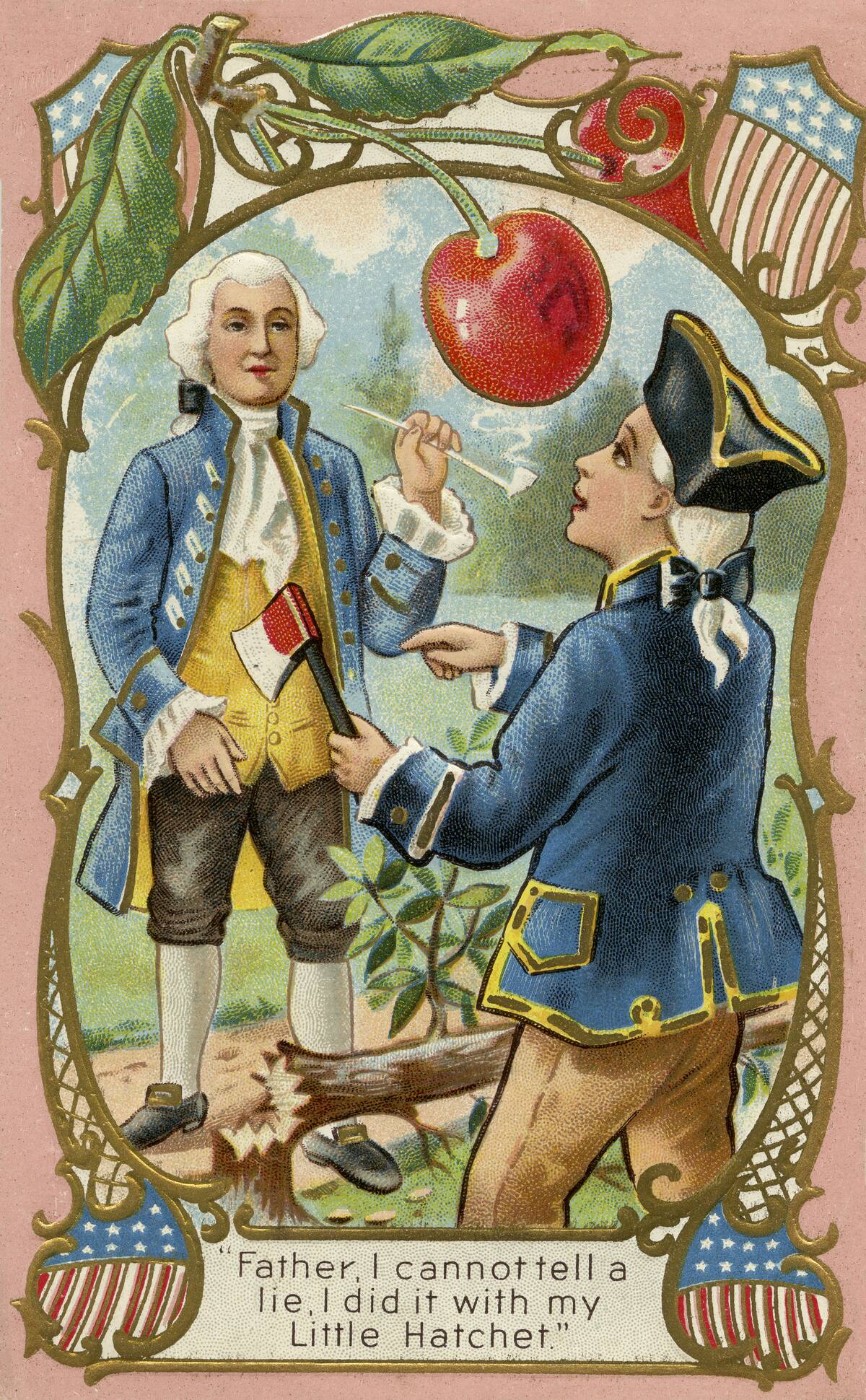 George Washington's birthday postcard.