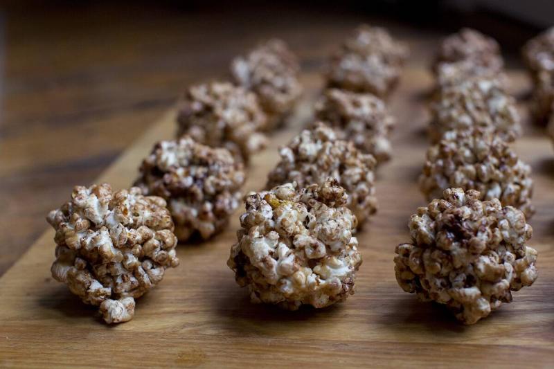 Green Plate Special popcorn ball