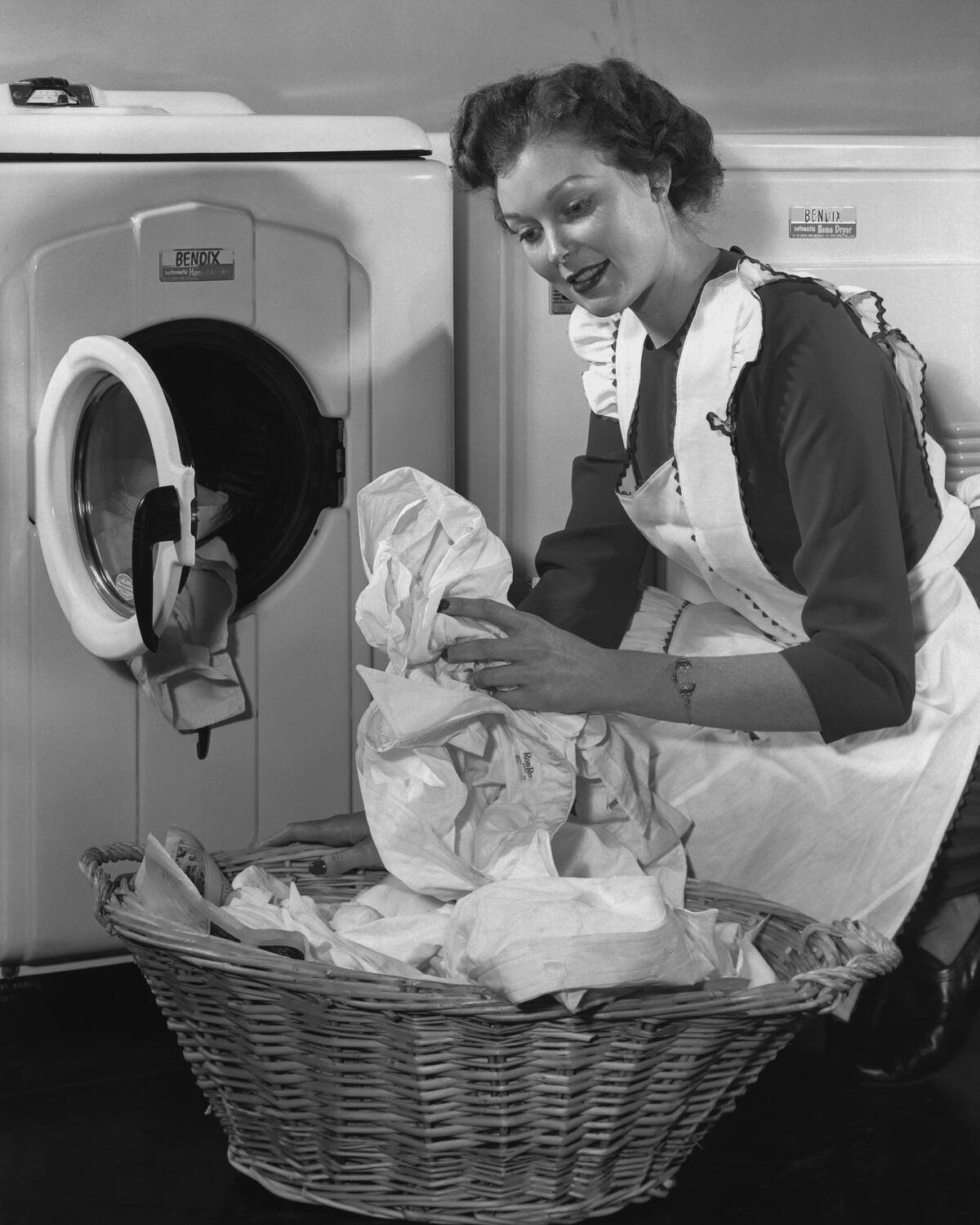 Housewife Doing The Laundry