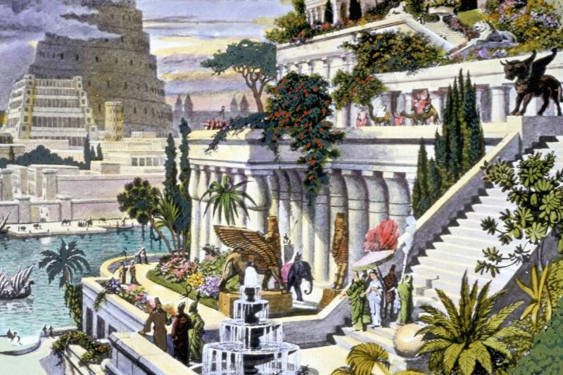 Illustration of the Hanging Gardens of Babylon