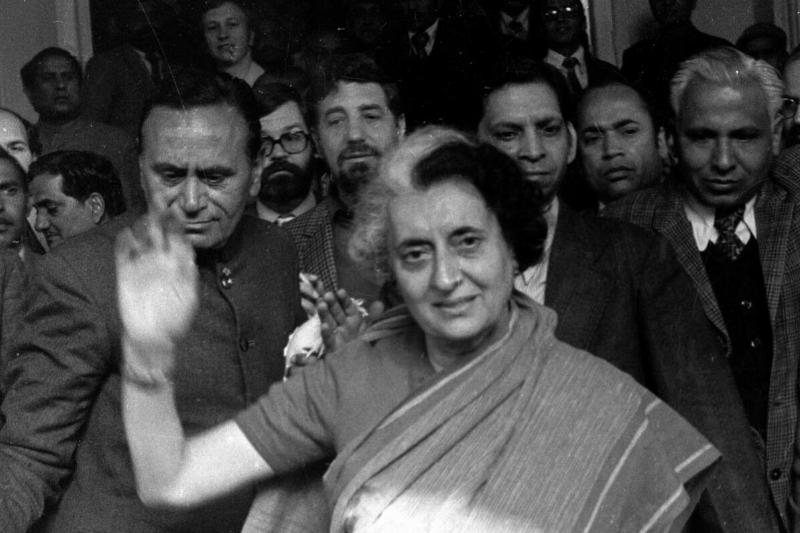 Indira Gandhi at Shah Commission