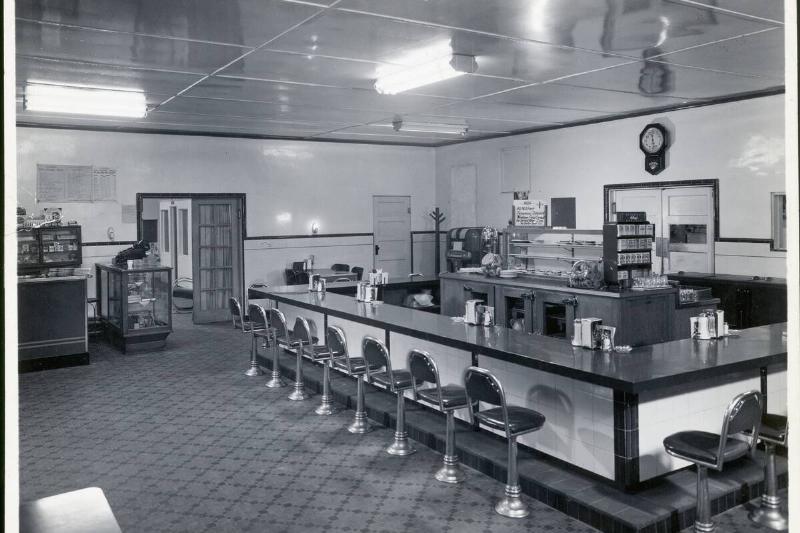 Interior Of An Empty Diner