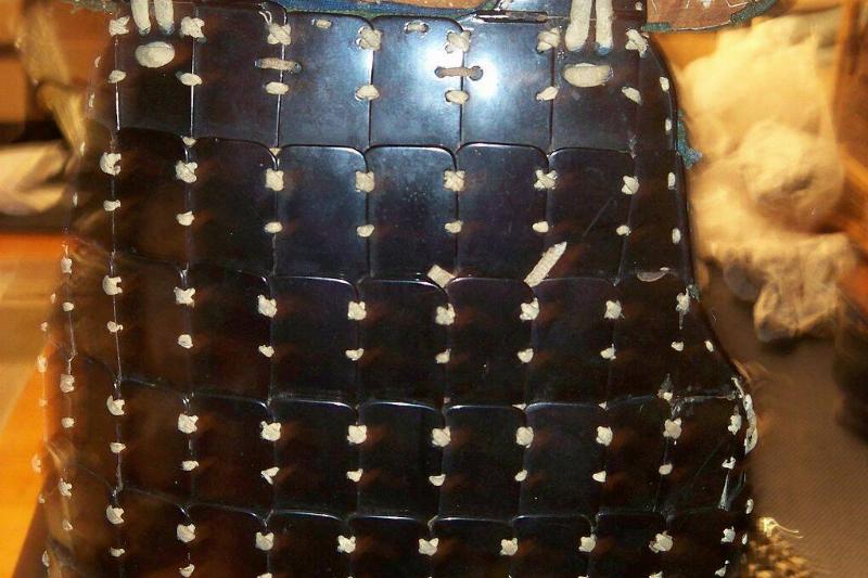 Japanese lamellar cuirass.