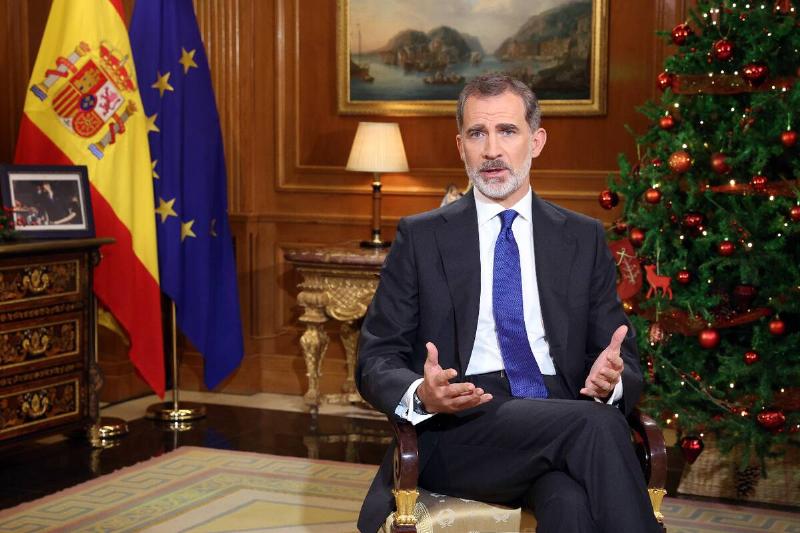 King Felipe Of Spain Delivers His Traditional Christmas Speech To The Nation