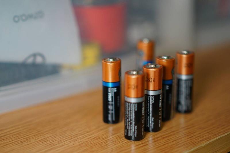 Lithium AA batteries. 